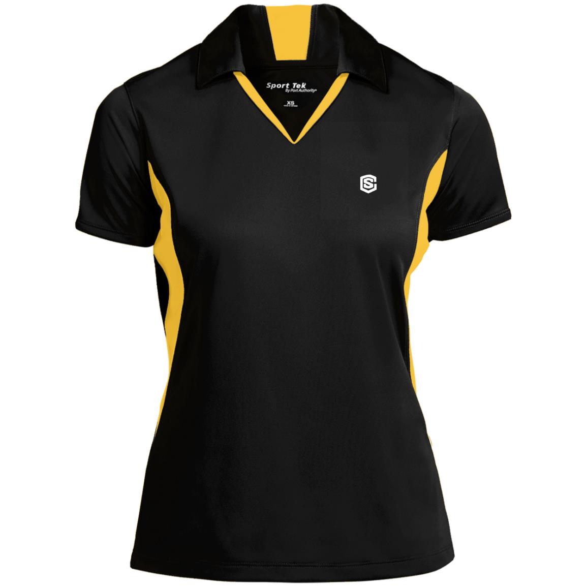 Illustrator White Logo LST655 Ladies' Colorblock Performance Polo
