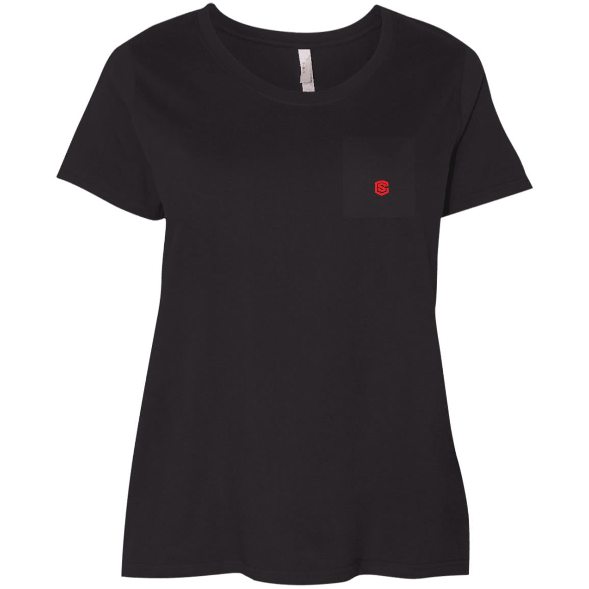 Illustrator Red Logo 3804 Ladies' Curvy T-Shirt