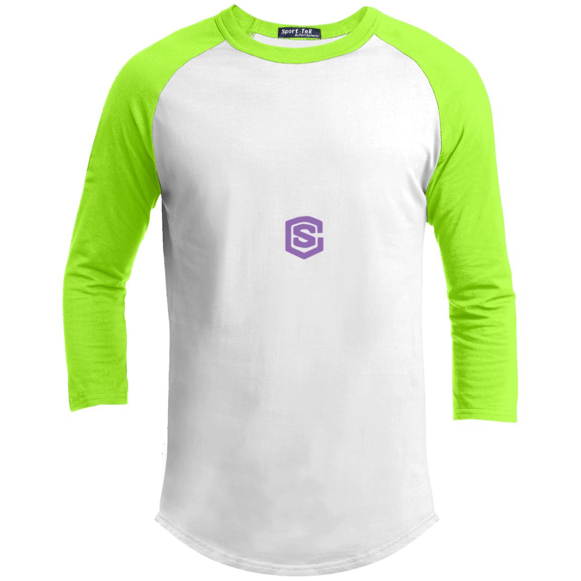 Illustrator Purple Logo YT200 Youth 3/4 Raglan Sleeve Shirt