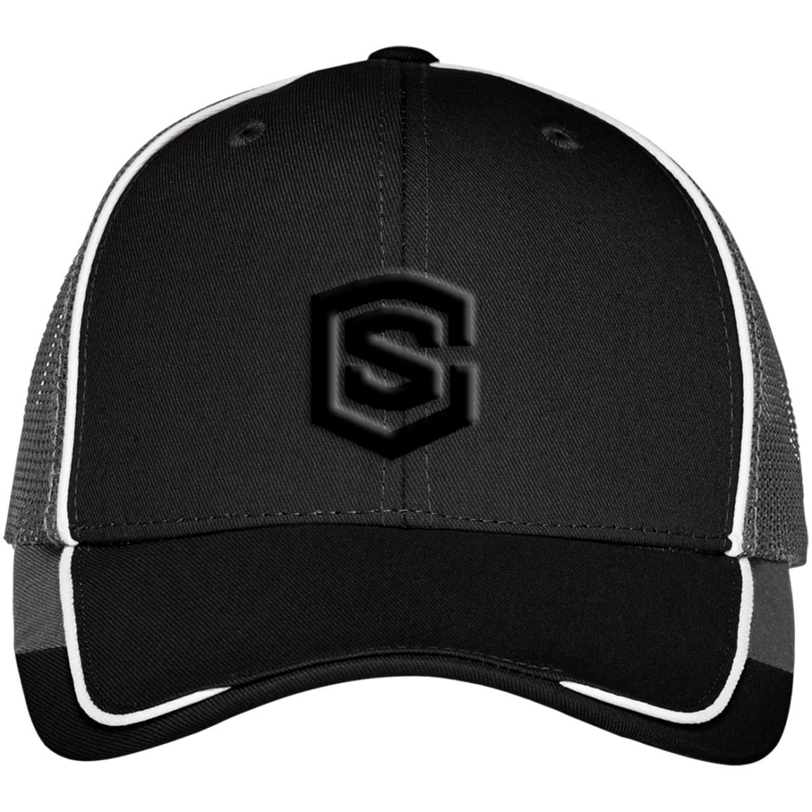 black (2) C904 Colorblock Mesh Back Cap