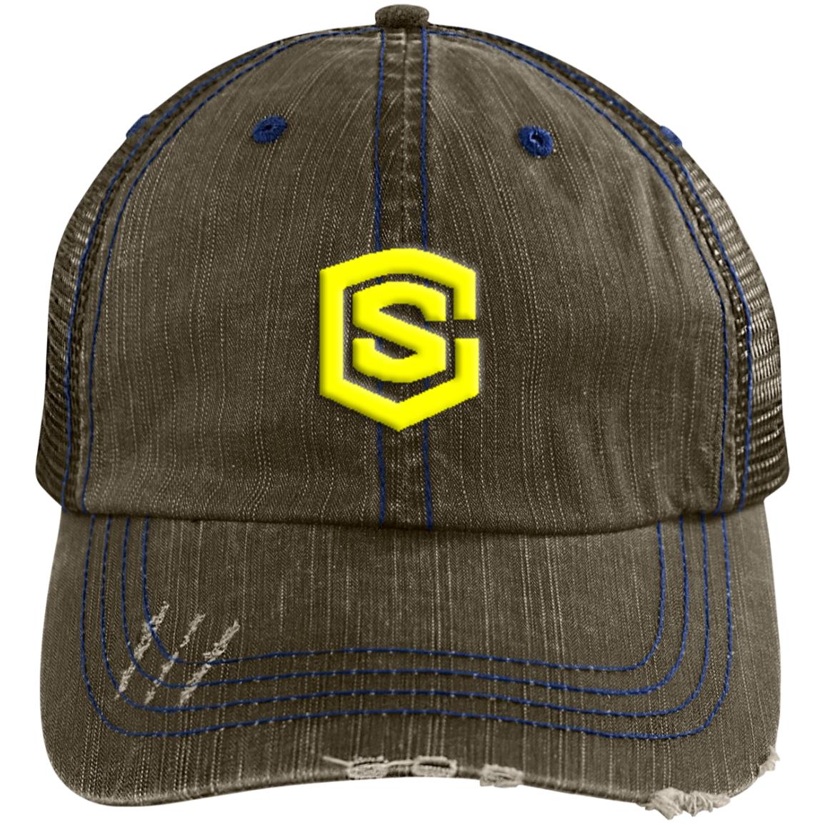 yellow (3) 6990 Distressed Unstructured Trucker Cap