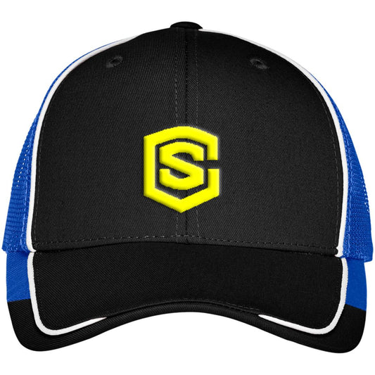 yellow (3) C904 Colorblock Mesh Back Cap
