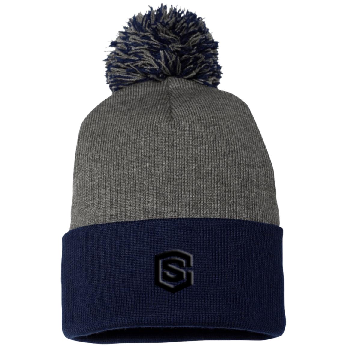 black (2) SP15 Pom Pom Knit Cap