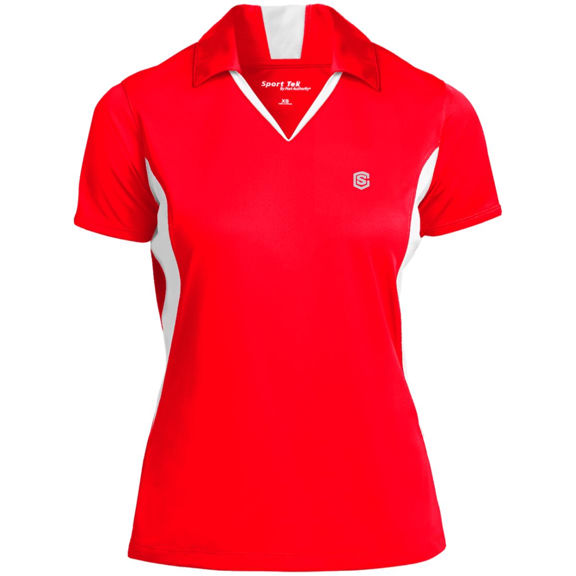 Illustrator Silver Logo LST655 Ladies' Colorblock Performance Polo