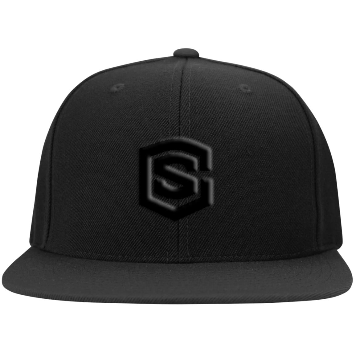 black (2) STC19 Flat Bill High-Profile Snapback Hat