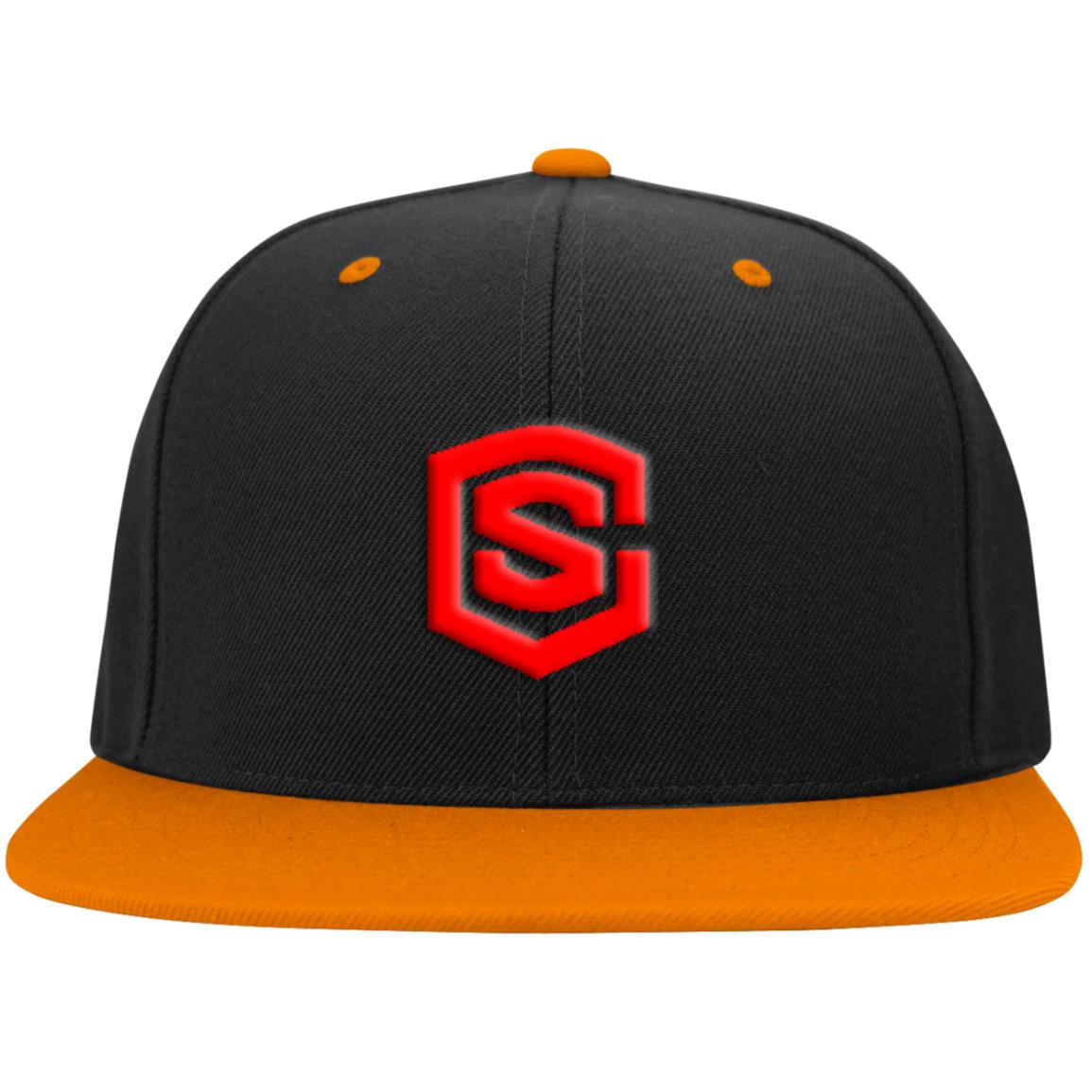 red (2) STC19 Flat Bill High-Profile Snapback Hat