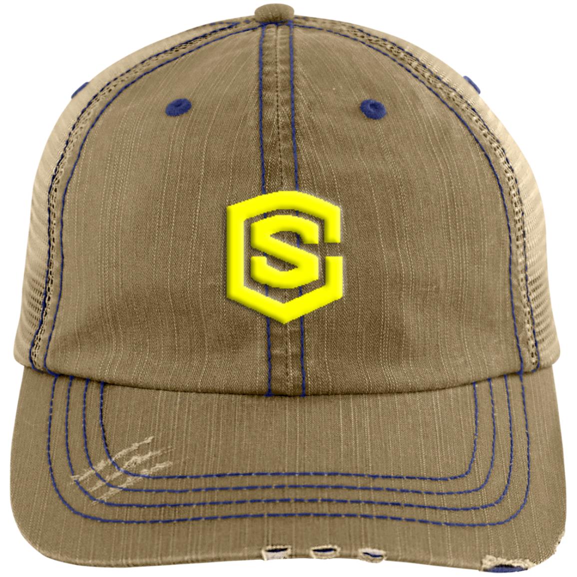 yellow (3) 6990 Distressed Unstructured Trucker Cap
