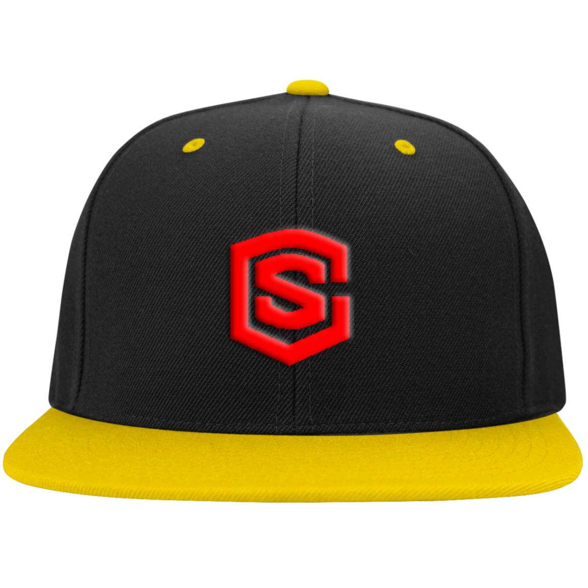 red (2) STC19 Flat Bill High-Profile Snapback Hat