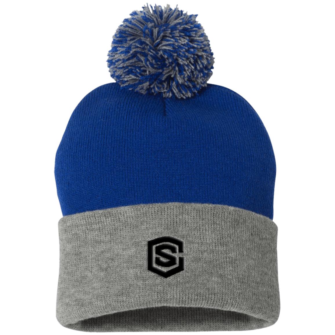 black (2) SP15 Pom Pom Knit Cap