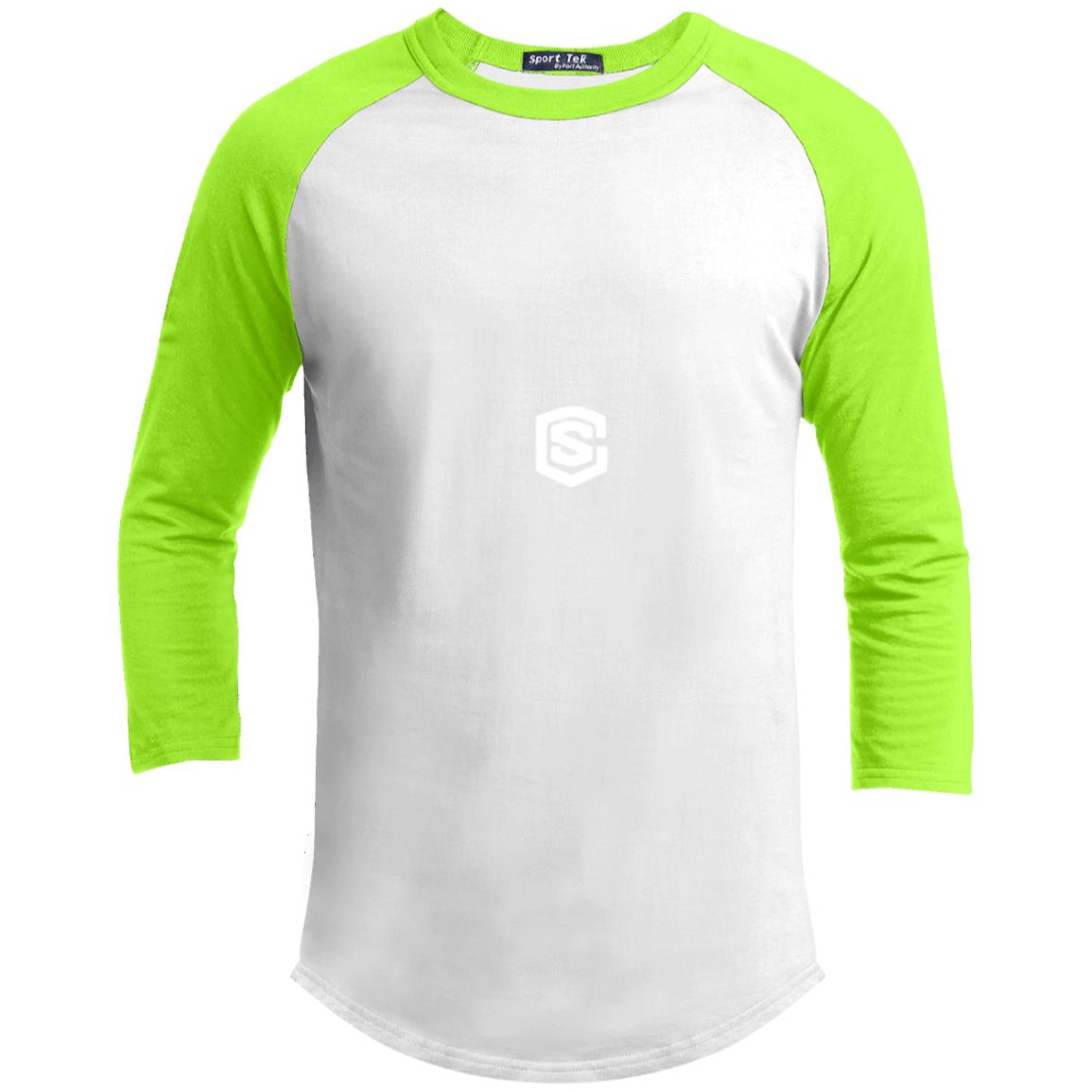 Illustrator White Logo YT200 Youth 3/4 Raglan Sleeve Shirt