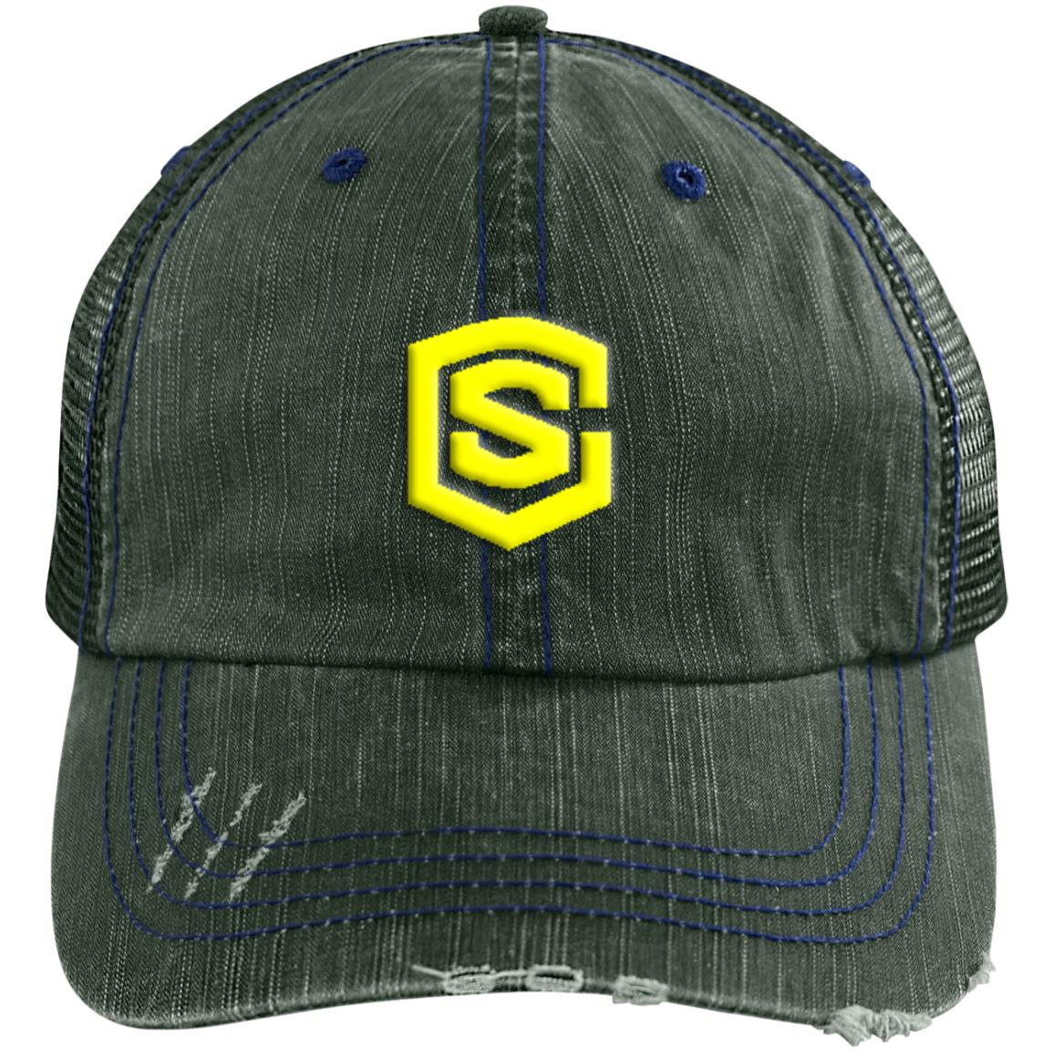 yellow (3) 6990 Distressed Unstructured Trucker Cap