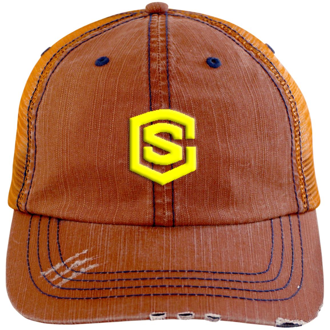 yellow (3) 6990 Distressed Unstructured Trucker Cap