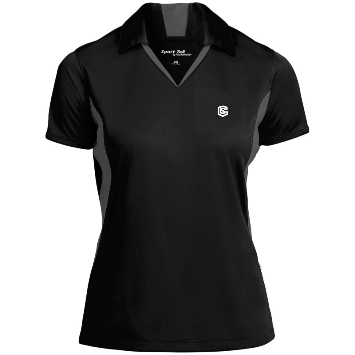 Illustrator White Logo LST655 Ladies' Colorblock Performance Polo
