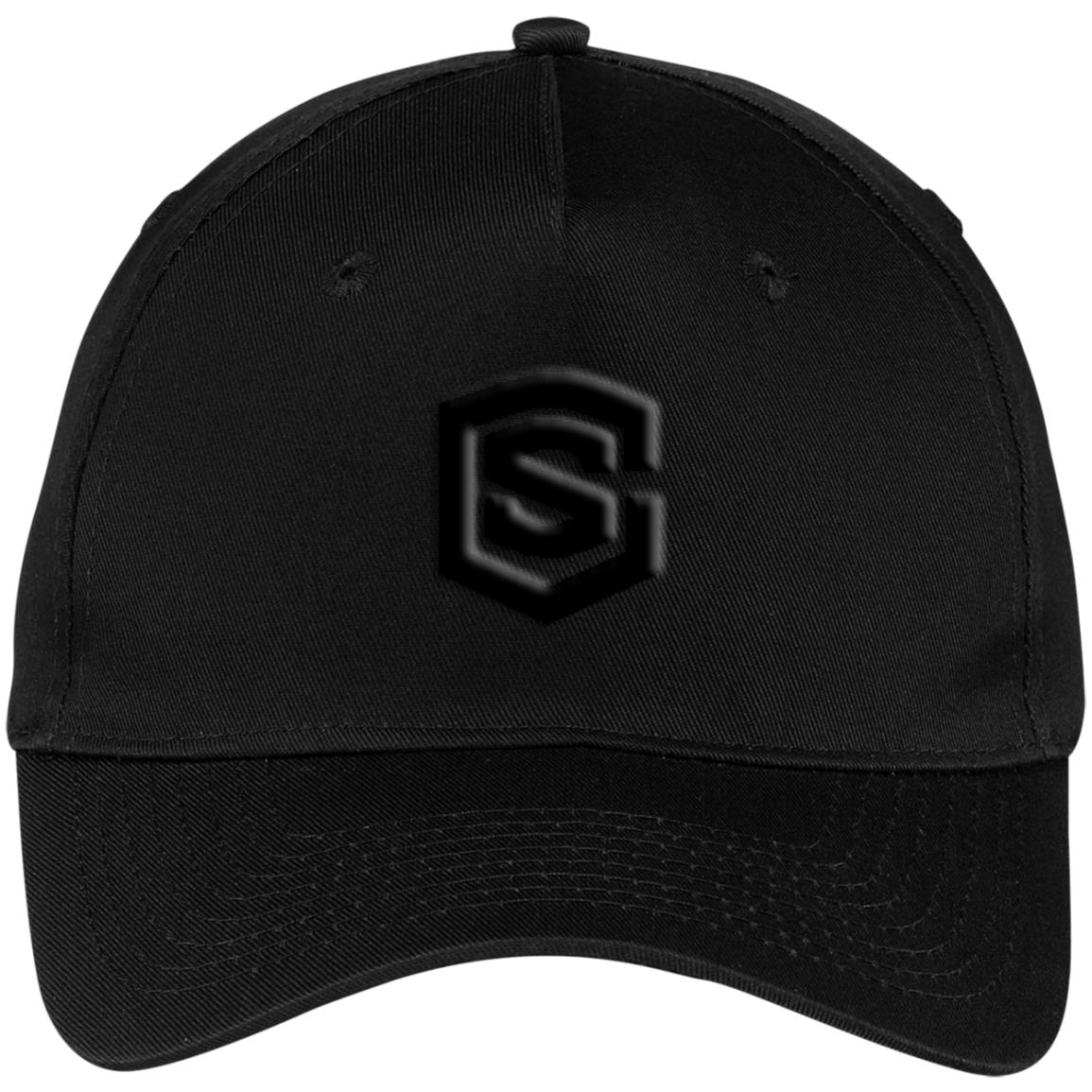 black (2) CP86 Five Panel Twill Cap