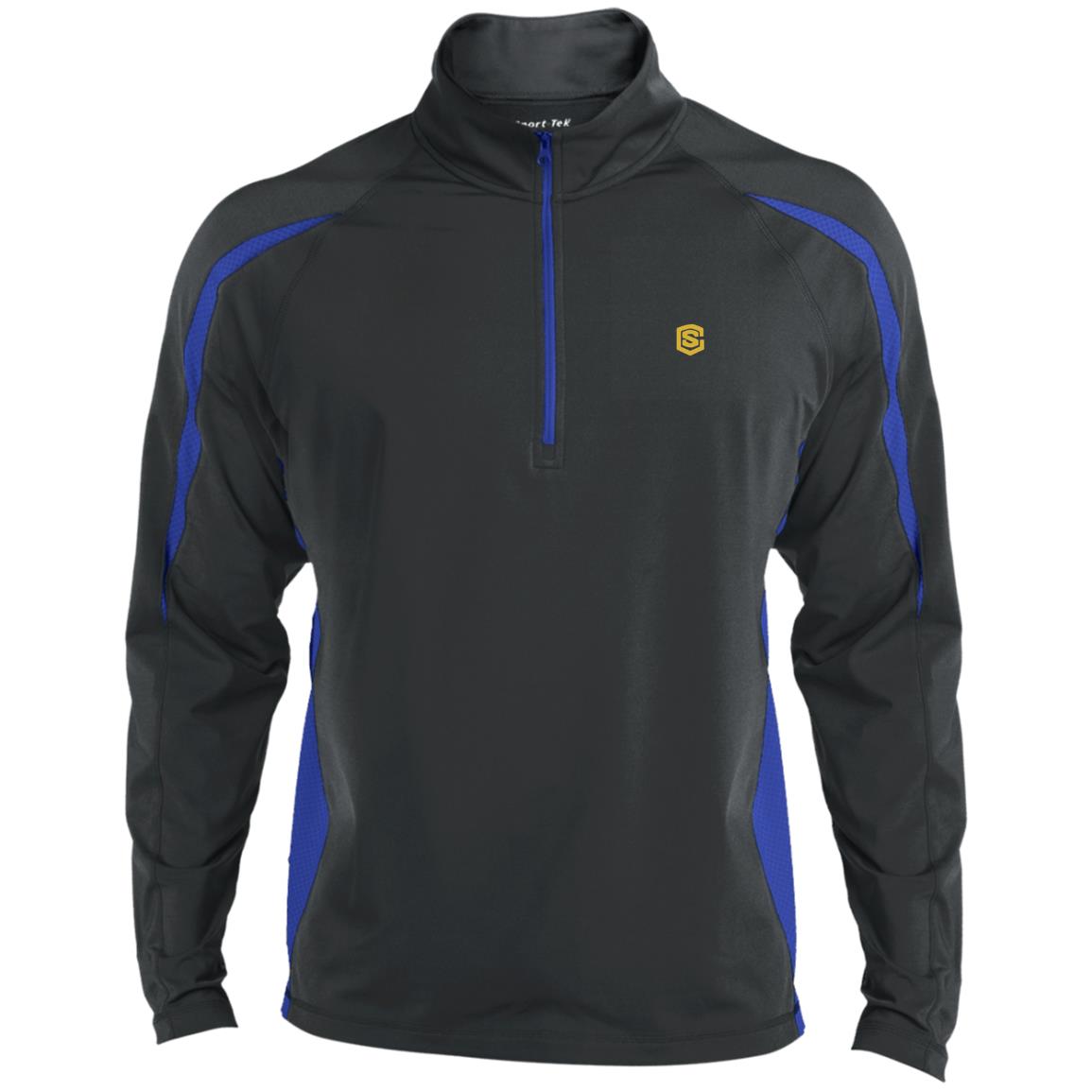 Illustrator Gold Logo ST851 Men's Sport Wicking Colorblock 1/2 Zip