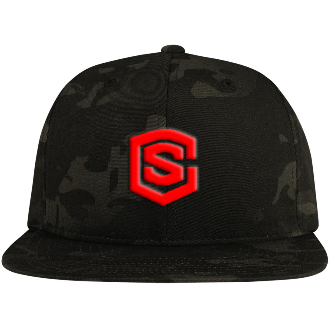 red (2) STC19 Flat Bill High-Profile Snapback Hat