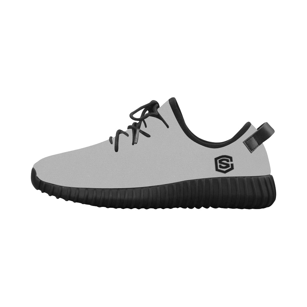 black logo Grus Men's Breathable Woven Running Shoes (Model 022)