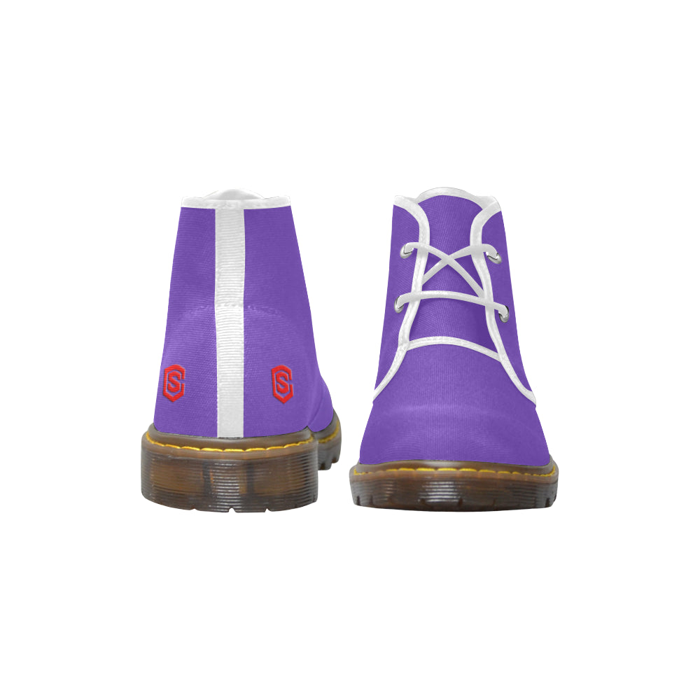 red Men's Canvas Chukka Boots (Model 2402-1)