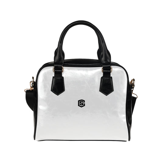 WHITE Shoulder Handbag black logo Shoulder Handbag (Model 1634)
