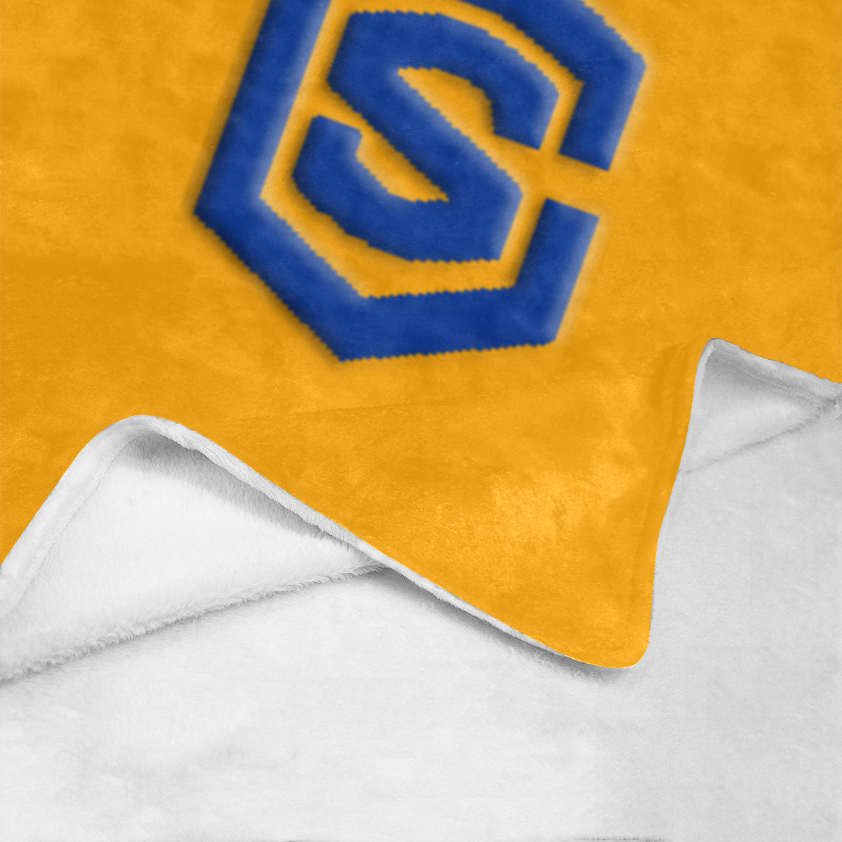 Orange Ultra-Soft Micro Fleece Blanket with Blue Logo Ultra-Soft Micro Fleece Blanket 30"x40"