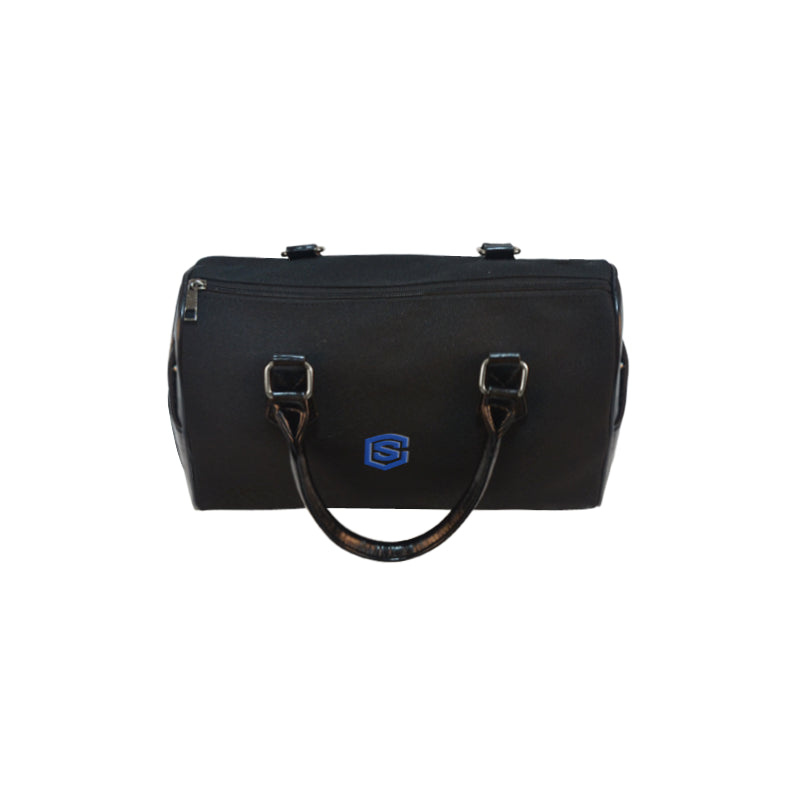 BLACK HANDBAG blue logo Boston Handbag (Model 1621)