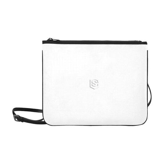 WHITE SLIM CLUTCH BAG white logo Slim Clutch Bag (Model 1668)