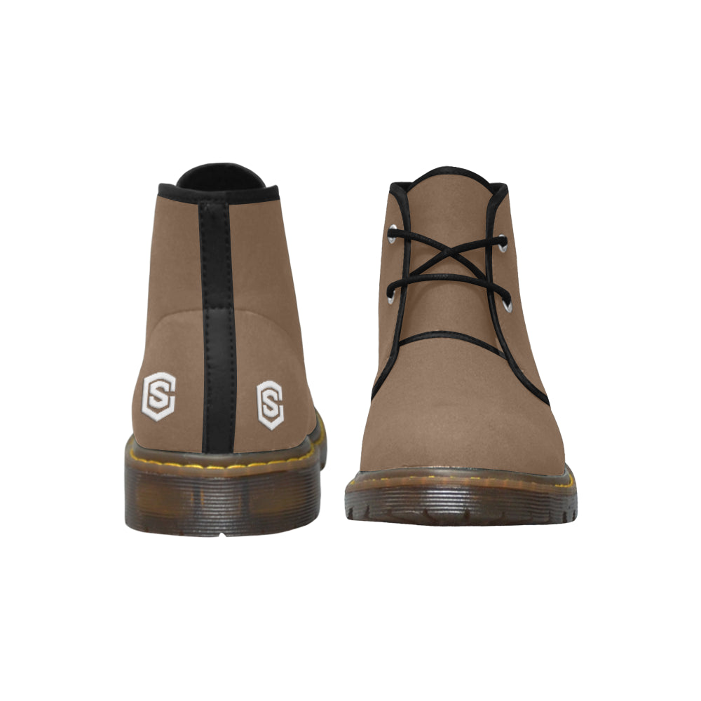 white logo Women's Nubuck Chukka Boots (Model 2402)