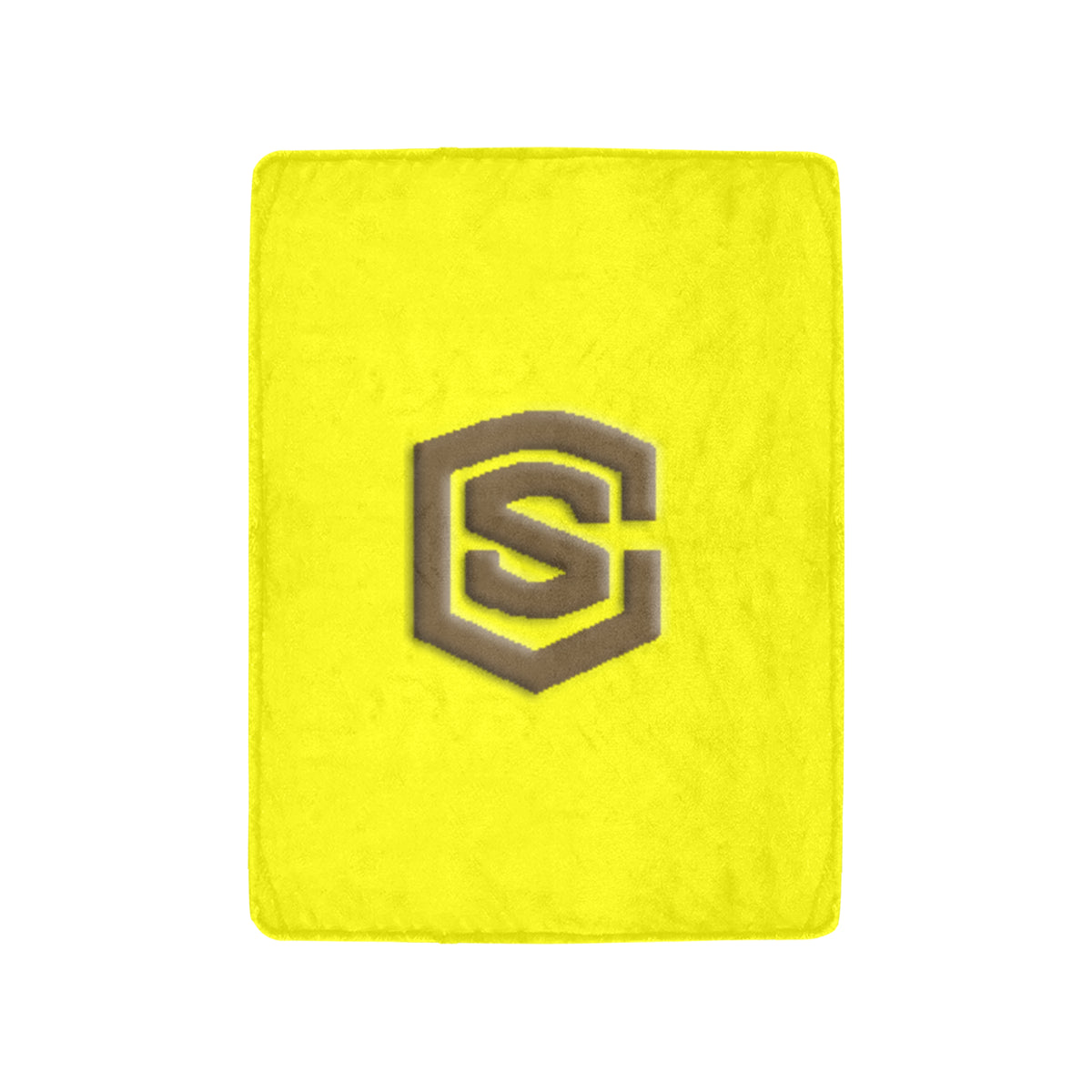 Yellow Ultra-Soft Micro Fleece Blanket with Brown Logo Ultra-Soft Micro Fleece Blanket 30"x40"