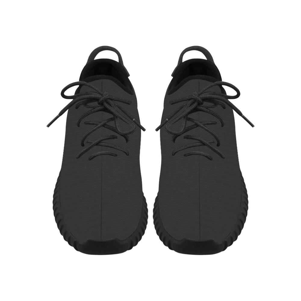 black logo Grus Men's Breathable Woven Running Shoes (Model 022)