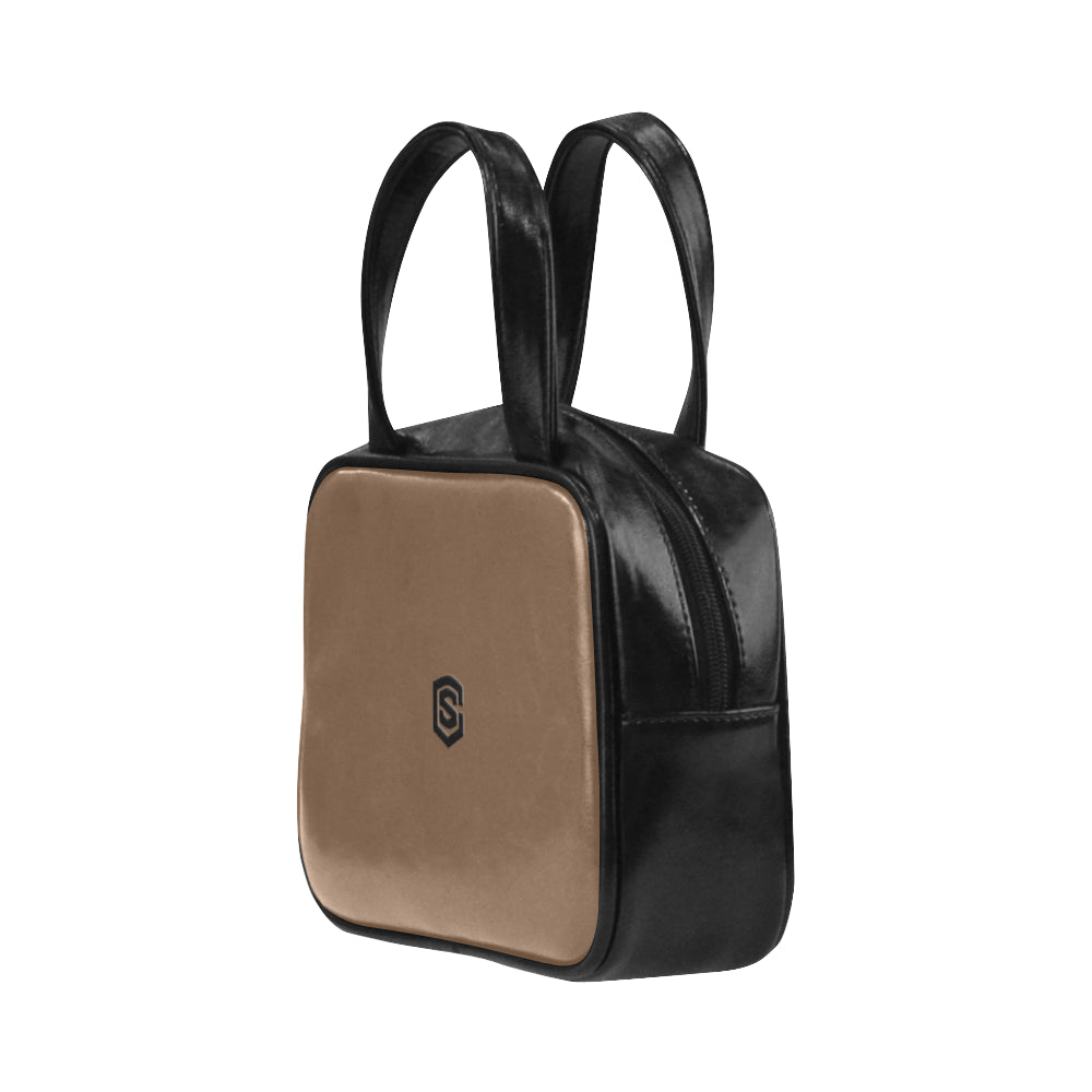 GREEN LEATHER TOP HANDLE HANDBAG black logo Leather Top Handle Handbag (Model 1662)