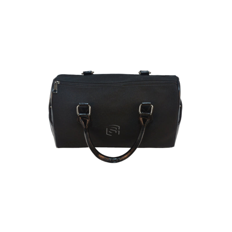 BLACK HANDBAG black logo Boston Handbag (Model 1621)