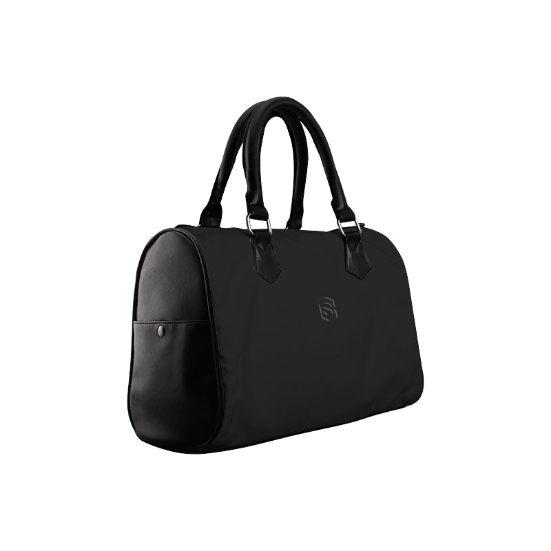 BLACK HANDBAG black logo Boston Handbag (Model 1621)