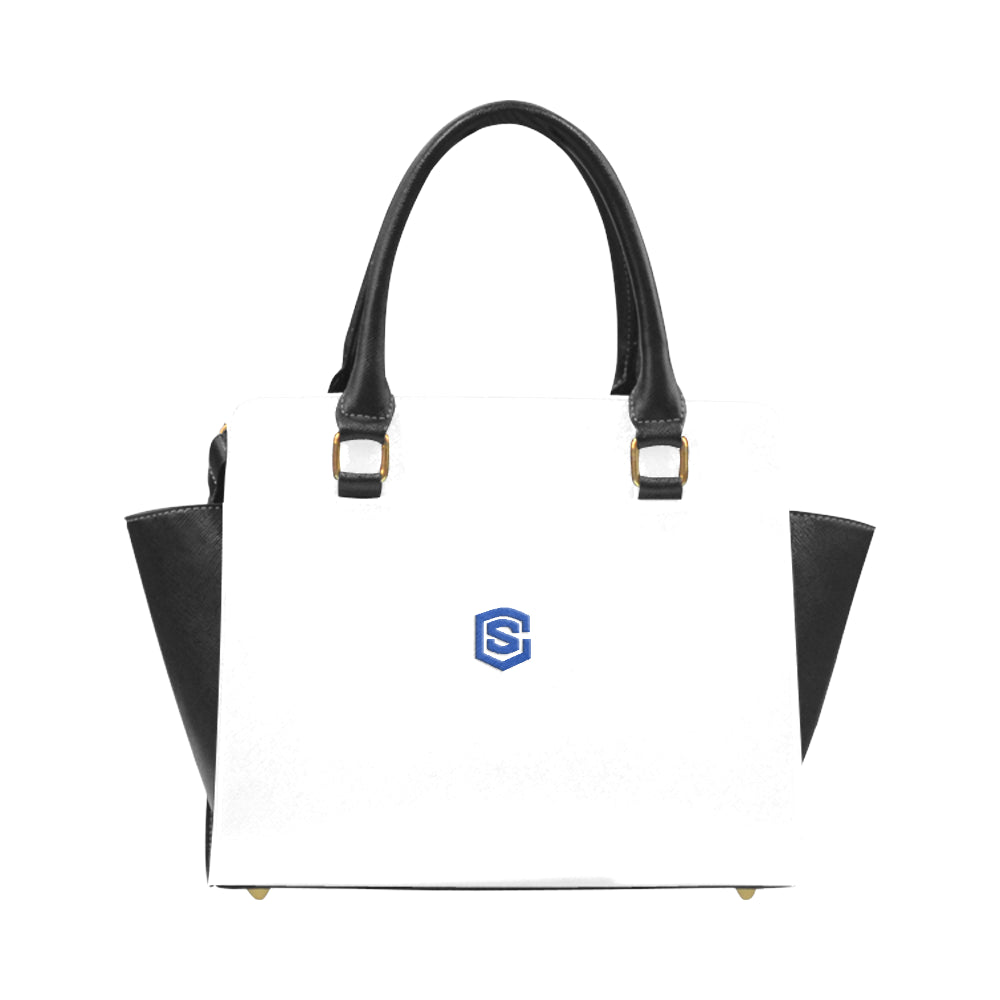 WHITE RIVET SHOULDER HANDBAG blue logo Rivet Shoulder Handbag (Model 1645)