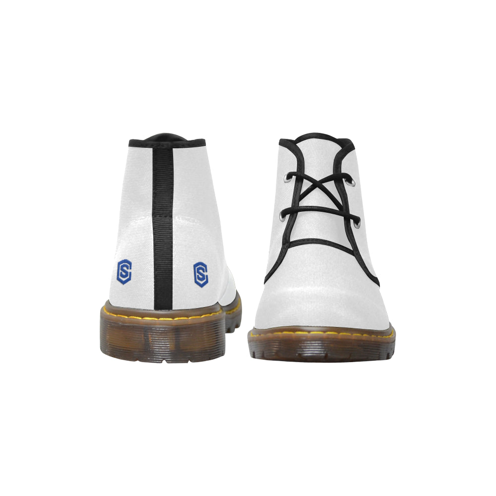 blue Men's Canvas Chukka Boots (Model 2402-1)