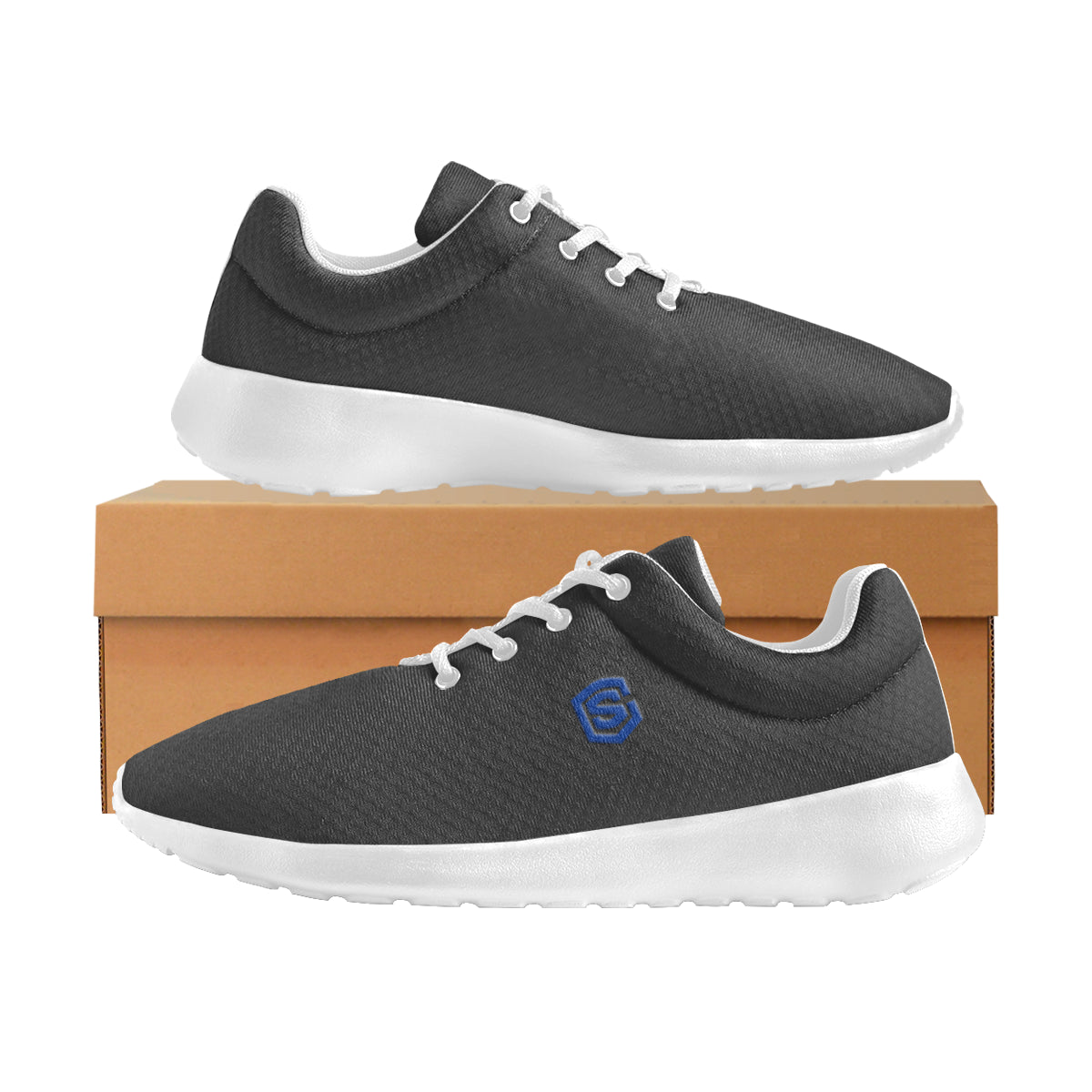 blue logo Women's Athletic Shoes (Model 0200)