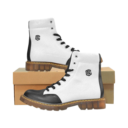 black logo Apache Round Toe Men's Winter Boots (Model 1402)