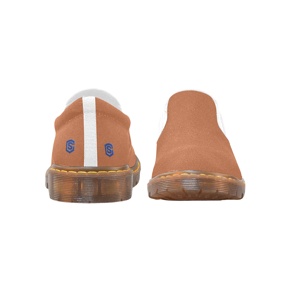 blue logo Martin Women's Slip-On Loafer (Model 12031)