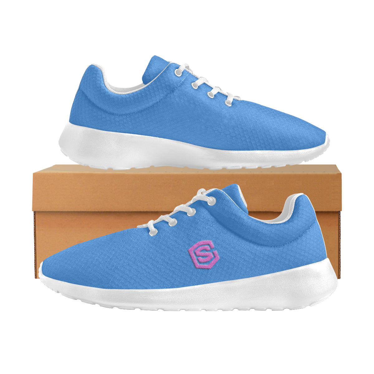 pink logo Women's Athletic Shoes (Model 0200)