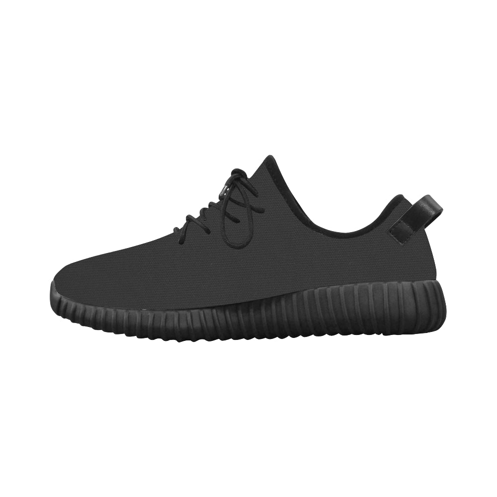 black logo Grus Men's Breathable Woven Running Shoes (Model 022)