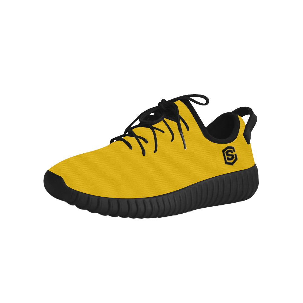 black logo Grus Men's Breathable Woven Running Shoes (Model 022)