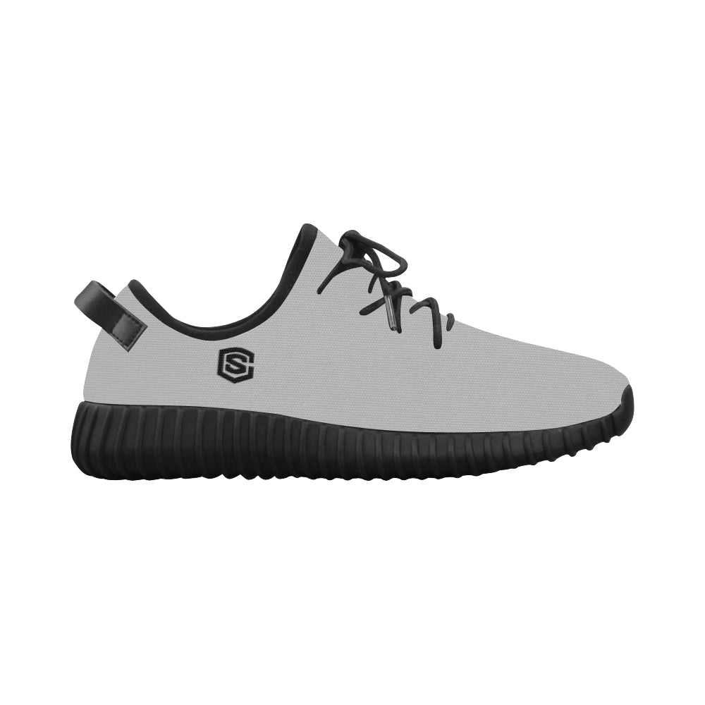 black logo Grus Men's Breathable Woven Running Shoes (Model 022)
