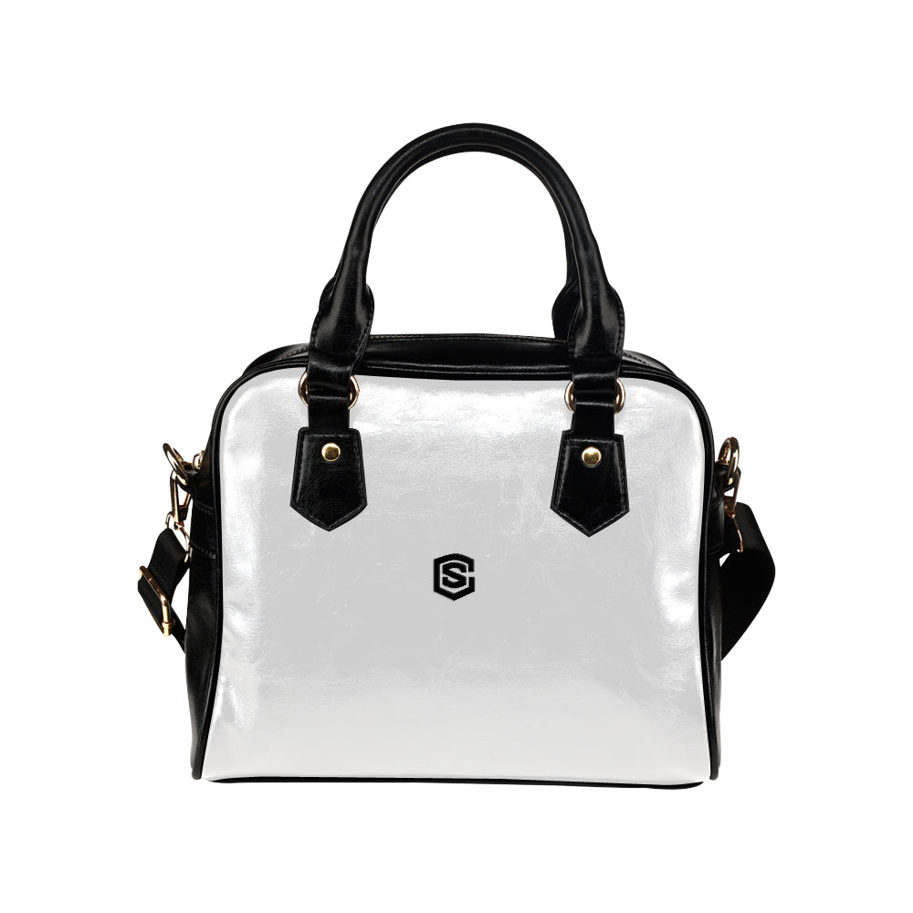 WHITE Shoulder Handbag black logo Shoulder Handbag (Model 1634)