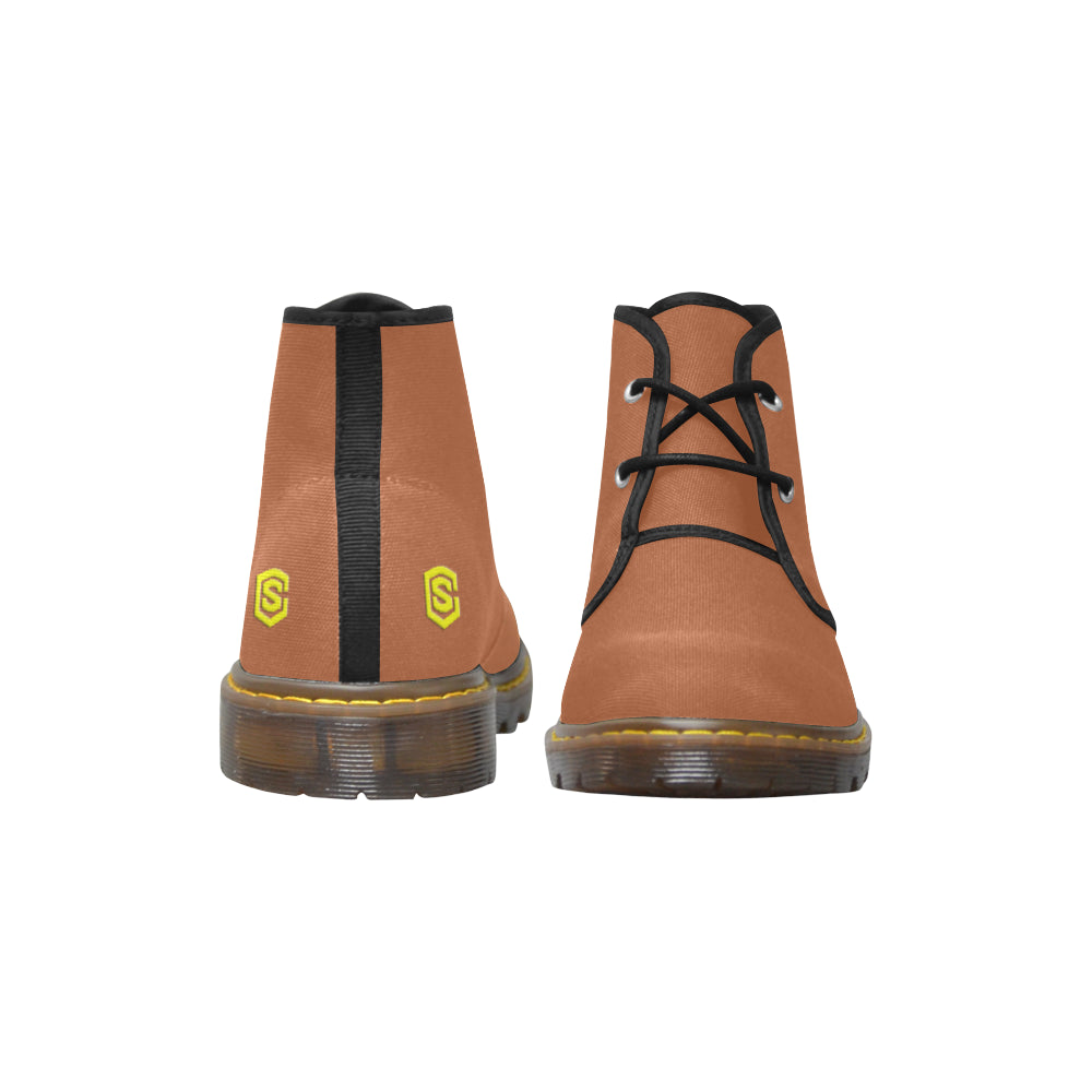 yellow Men's Canvas Chukka Boots (Model 2402-1)
