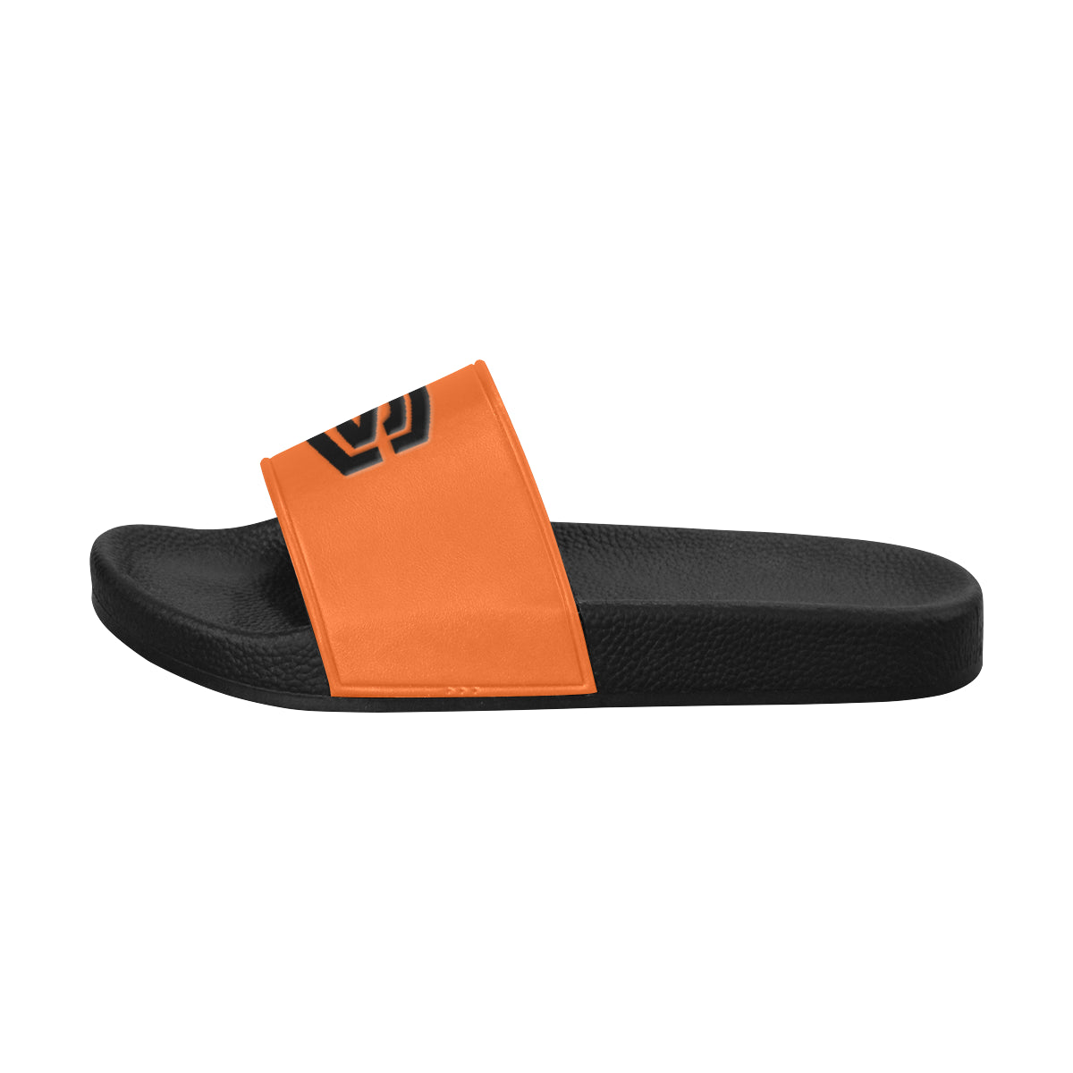 black logo Men's Slide Sandals (Model 057)