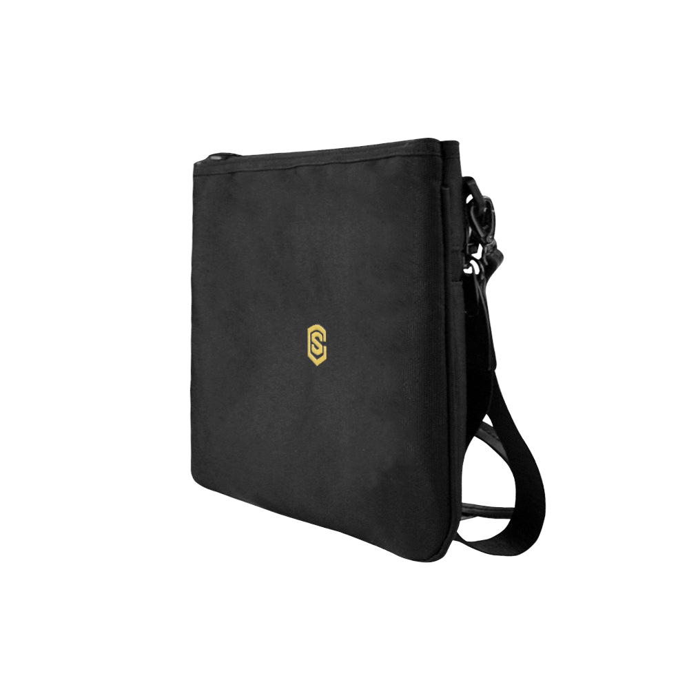 BLACK SLIM CLUTCH BAG gold logo Slim Clutch Bag (Model 1668)