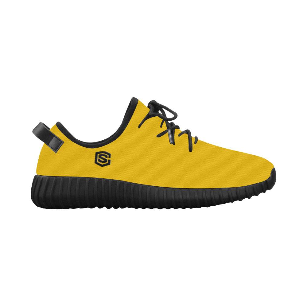 black logo Grus Men's Breathable Woven Running Shoes (Model 022)