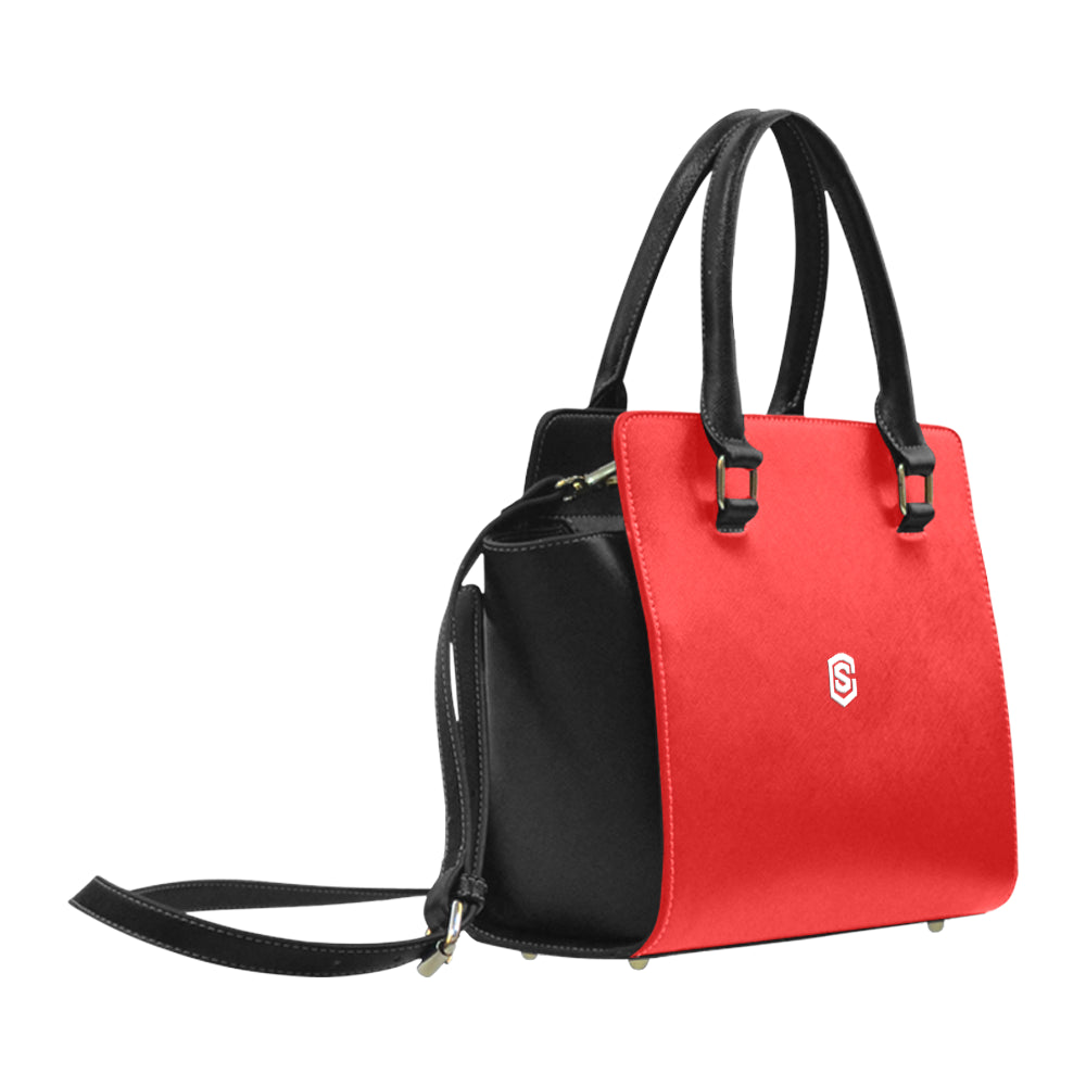 BLACK CLASSIC SHOULDER HANDBAG white logo Classic Shoulder Handbag (Model 1653)
