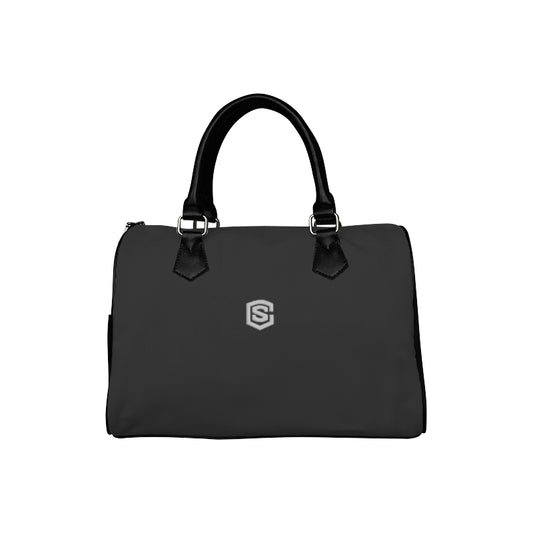 BLACK HANDBAG silver logo Boston Handbag (Model 1621)