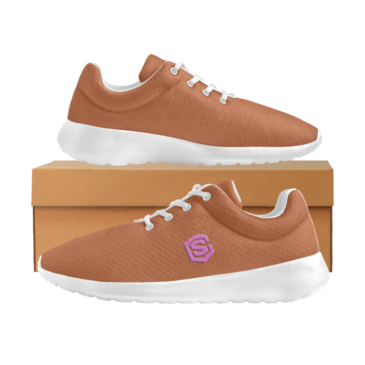 pink logo Women's Athletic Shoes (Model 0200)