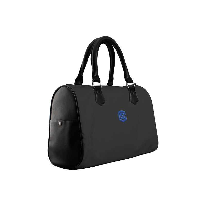 BLACK HANDBAG blue logo Boston Handbag (Model 1621)
